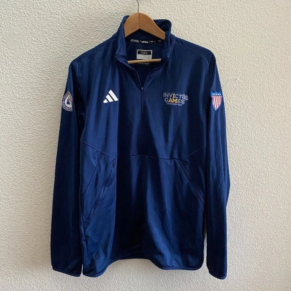 Invictus Games Dusseldorf 2023 1/4 Zip Pullover Shirt Top adidas AEROREADY Large
